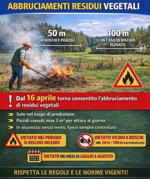 Abbruciamenti in Piemonte: cosa sapere